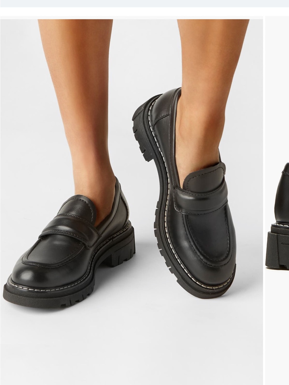 La CANADIENNE Della City Dry Lug Sole Waterproof Black Loafers